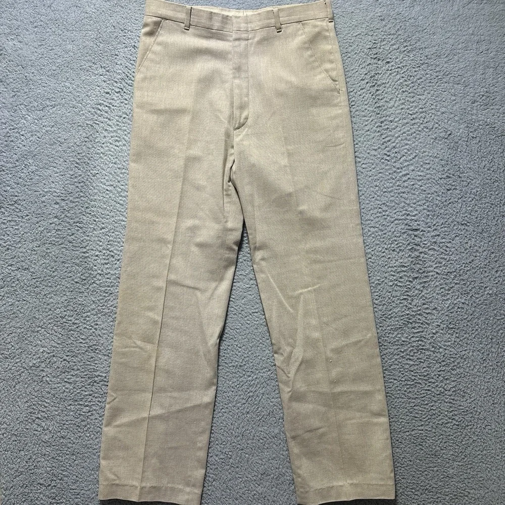 Vintage 1980's Levis Trimcut‎ Linen Pants Size 32x36 Preppy Flat Front